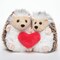 Bearington Lovie and Dovie Hedgehog Stuffed Animal Plush - 5.5" Adorable Valentine Plush Toy with Soft Fur and Lifelike Details - Cuddly Valentines Plushies Gift for Kids, Babies, and Loved Ones